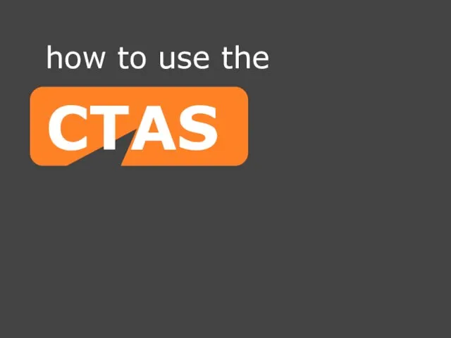 how to use the CTAS