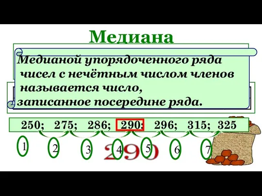 Медиана В таблице приведены данные о продаже в течении недели