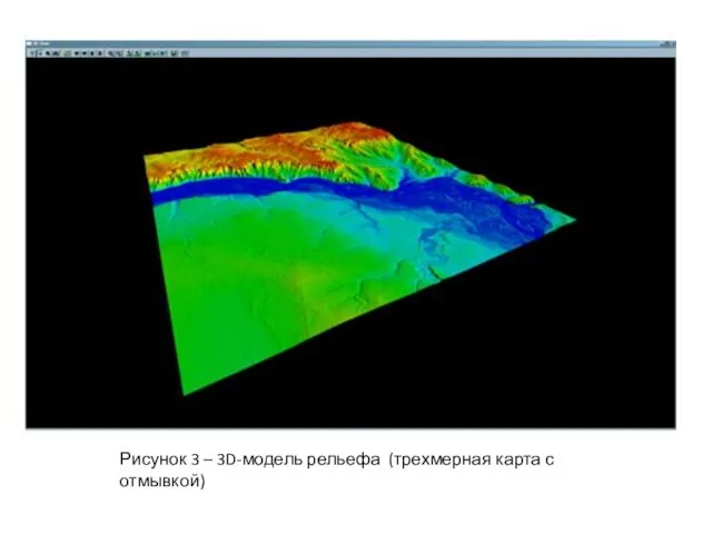 Рисунок 3 – 3D-модель рельефа (трехмерная карта с отмывкой)