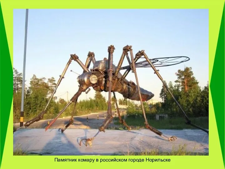 Памятник комару в российском городе Норильске