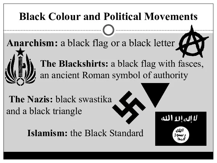 Black Colour and Political Movements Anarchism: a black flag or