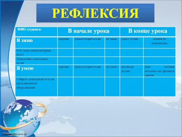 РЕФЛЕКСИЯ