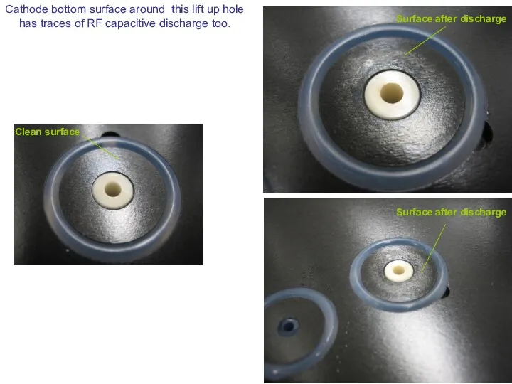 Cathode bottom surface around this lift up hole has traces