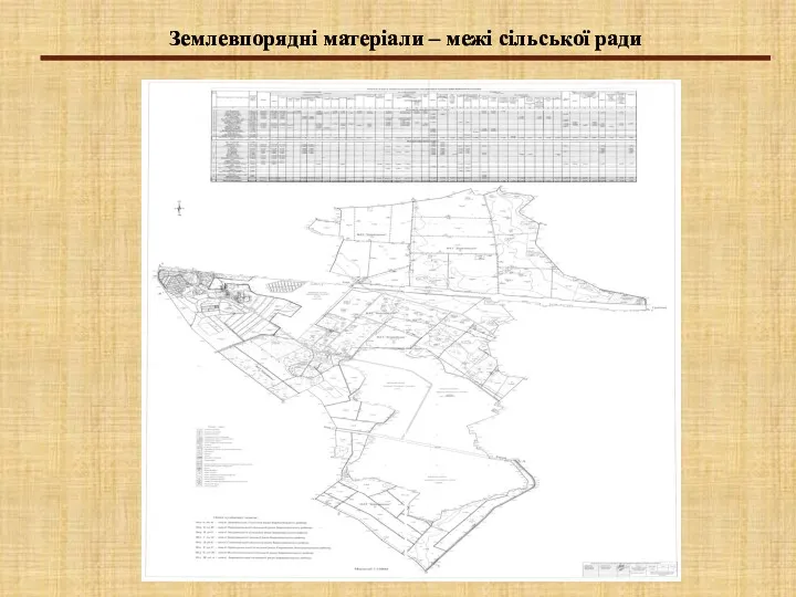 Землевпорядні матеріали – межі сільської ради