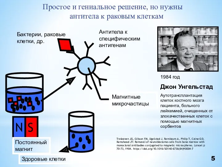 Простое и гениальное решение, но нужны антитела к раковым клеткам