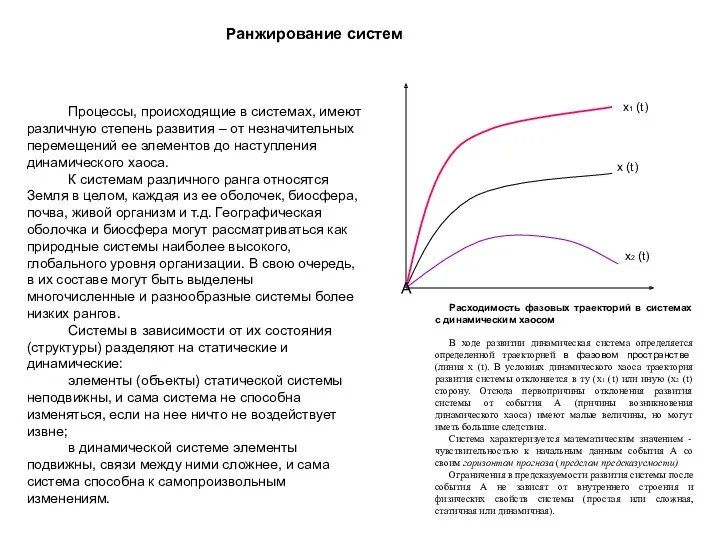 Процессы, происходящие в системах, имеют различную степень развития – от