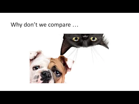 Why don’t we compare …