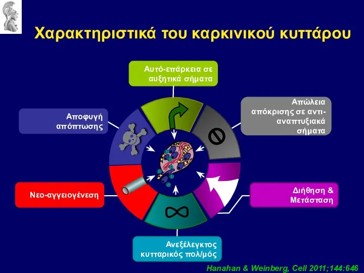 Χαρακτηριστικά του καρκινικού κυττάρου Αποφυγή απόπτωσης Αυτό-επάρκεια σε αυξητικά σήματα