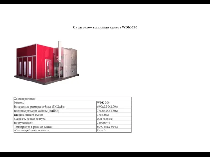 Окрасочно-сушильная камера WDK-200