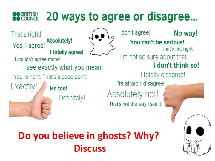 Do you believe in ghosts? Why? Discuss