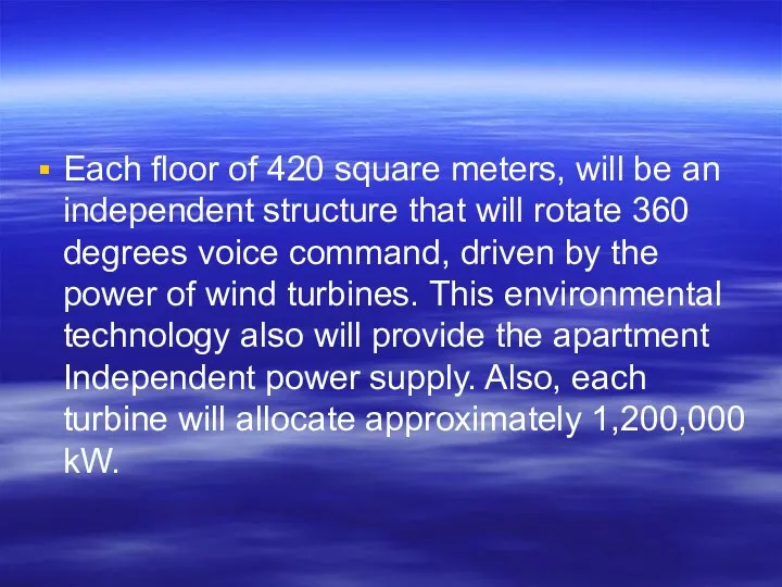 Each floor of 420 square meters, will be an independent