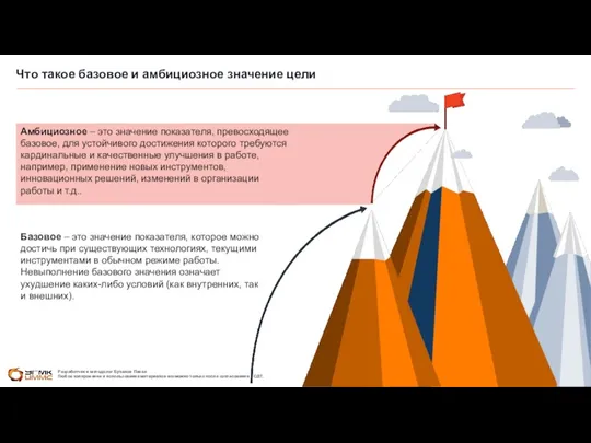 Что такое базовое и амбициозное значение цели Амбициозное – это