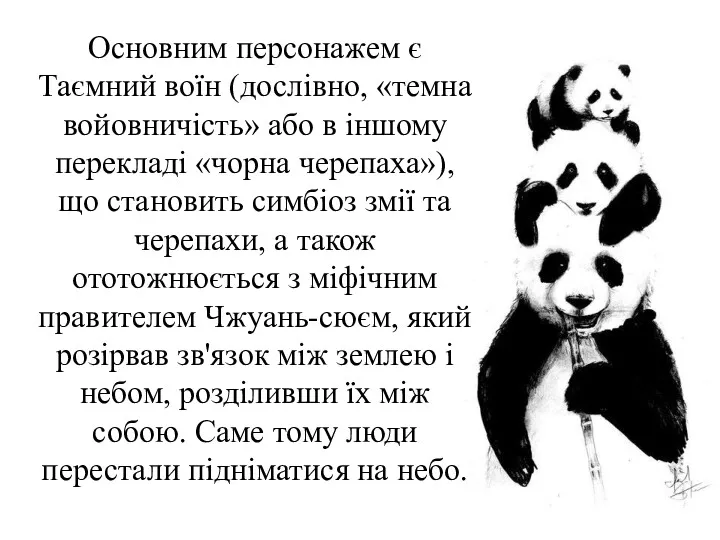 Основним персонажем є Таємний воїн (дослівно, «темна войовничість» або в