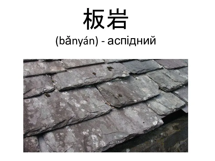 板岩 (bǎnyán) - аспідний