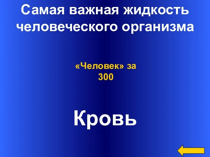 Самая важная жидкость человеческого организма Кровь «Человек» за 300