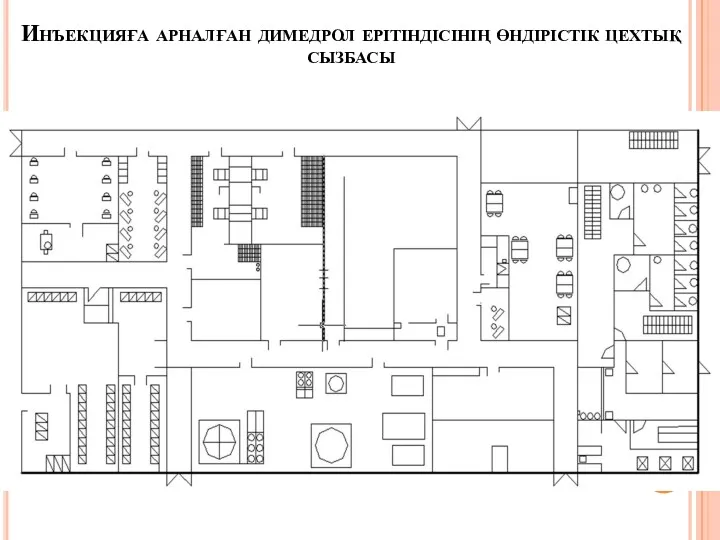 Инъекцияға арналған димедрол ерітіндісінің өндірістік цехтық сызбасы