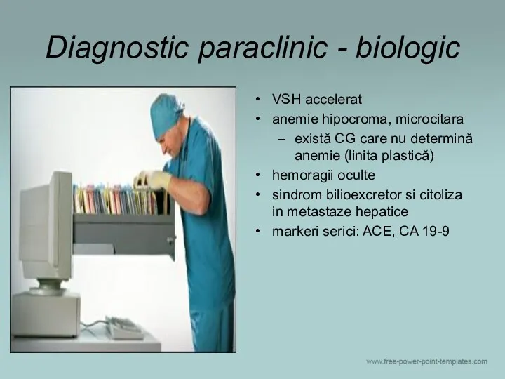 Diagnostic paraclinic - biologic VSH accelerat anemie hipocroma, microcitara există