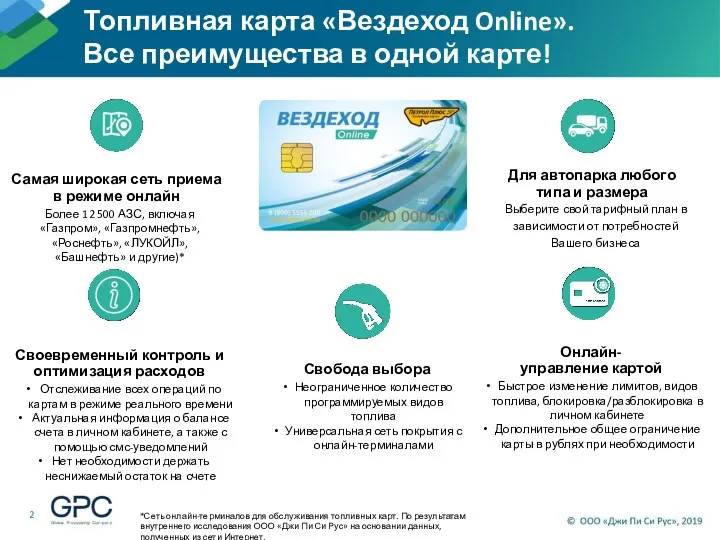 Топливная карта «Вездеход Online». Все преимущества в одной карте! 2