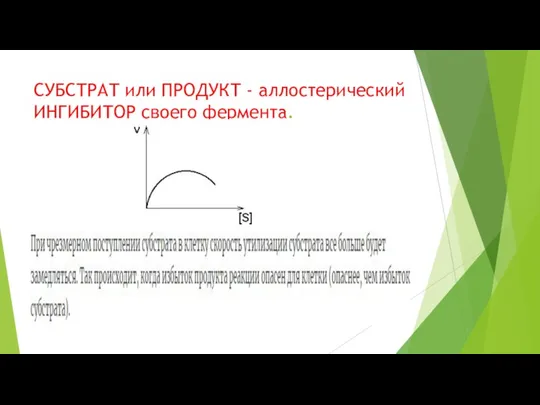 СУБСТРАТ или ПРОДУКТ - аллостерический ИНГИБИТОР своего фермента.