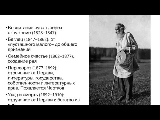 Воспитание чувств через окружение (1828–1847) Беглец (1847–1862): от «пустяшного малого»