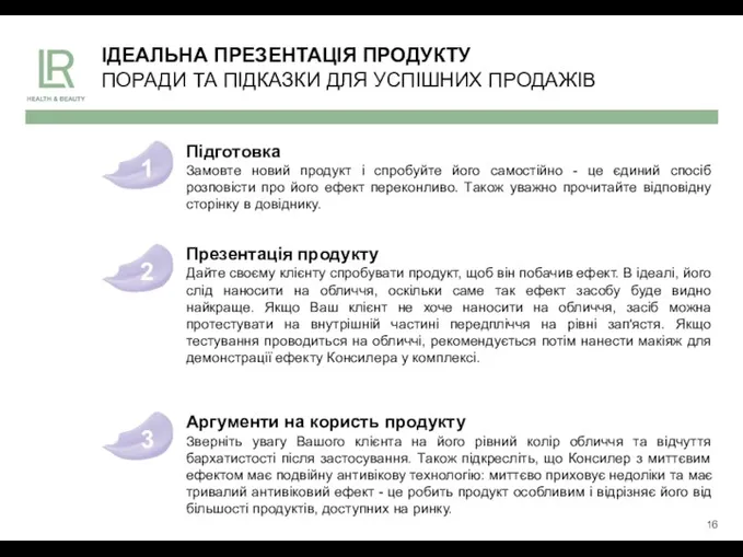 ІДЕАЛЬНА ПРЕЗЕНТАЦІЯ ПРОДУКТУ ПОРАДИ ТА ПІДКАЗКИ ДЛЯ УСПІШНИХ ПРОДАЖІВ Підготовка