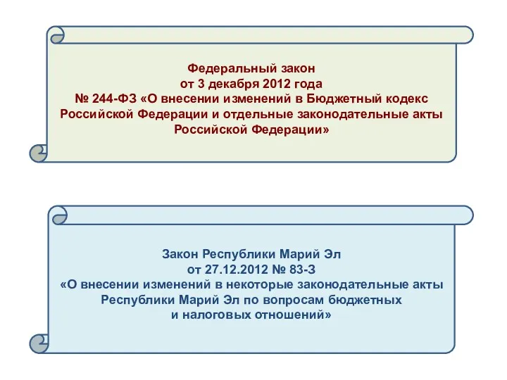 Федеральный закон от 3 декабря 2012 года № 244-ФЗ «О