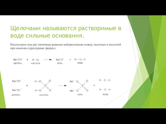 Щелочами называются растворимые в воде сильные основания. Рассмотрим еще раз