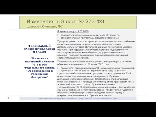 Автономная некоммерческая организация Центр правовой поддержки «Профзащита» Классное руководство (федеральная