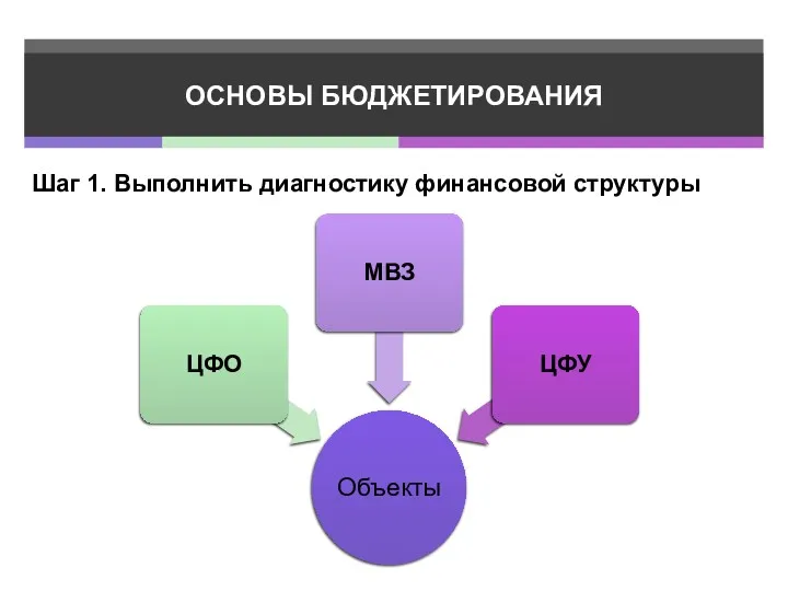 ОСНОВЫ БЮДЖЕТИРОВАНИЯ Шаг 1. Выполнить диагностику финансовой структуры