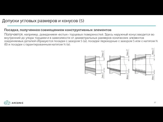 Посадка, полученная совмещением конструктивных элементов Получается, например, доведением «встык» торцевых