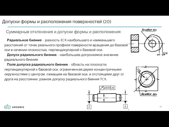 Допуски формы и расположения поверхностей (20) Суммарные отклонения и допуски