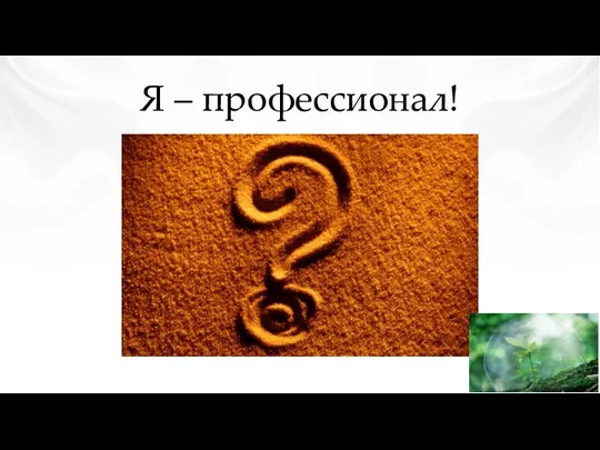 Я – профессионал!