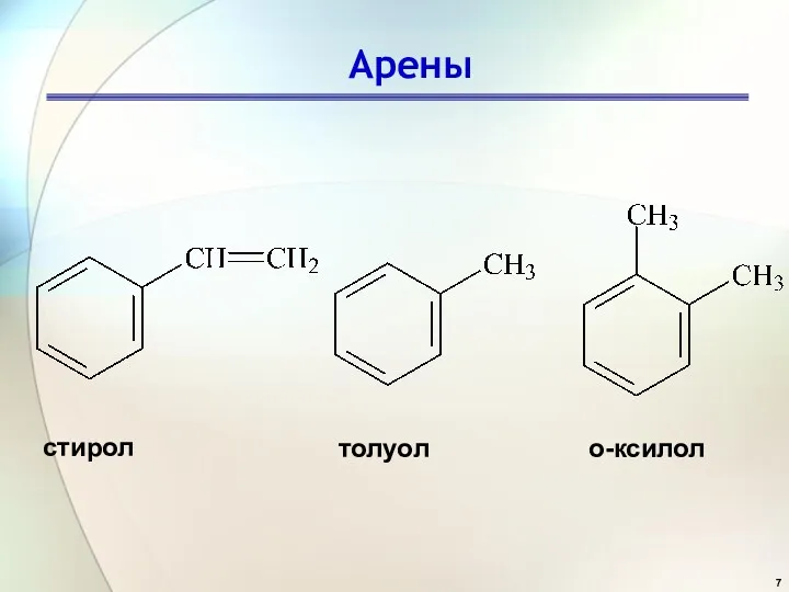 Арены стирол толуол о-ксилол