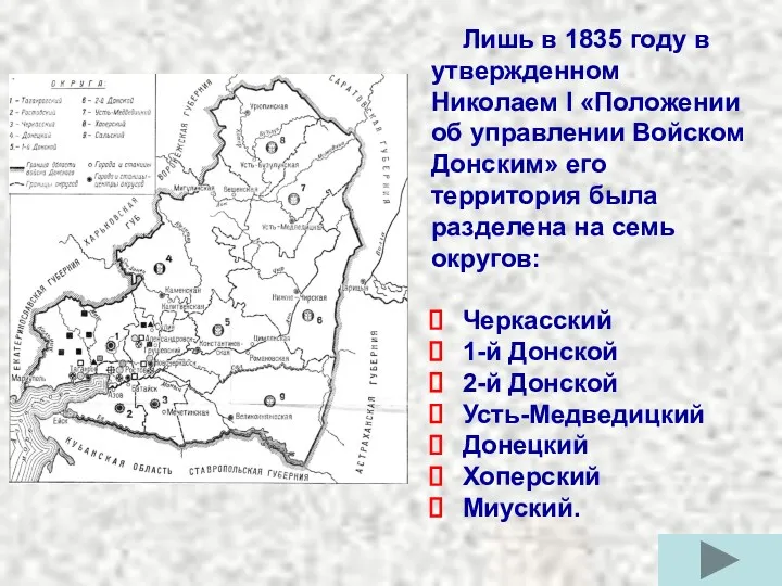 Лишь в 1835 году в утвержденном Николаем I «Положении об