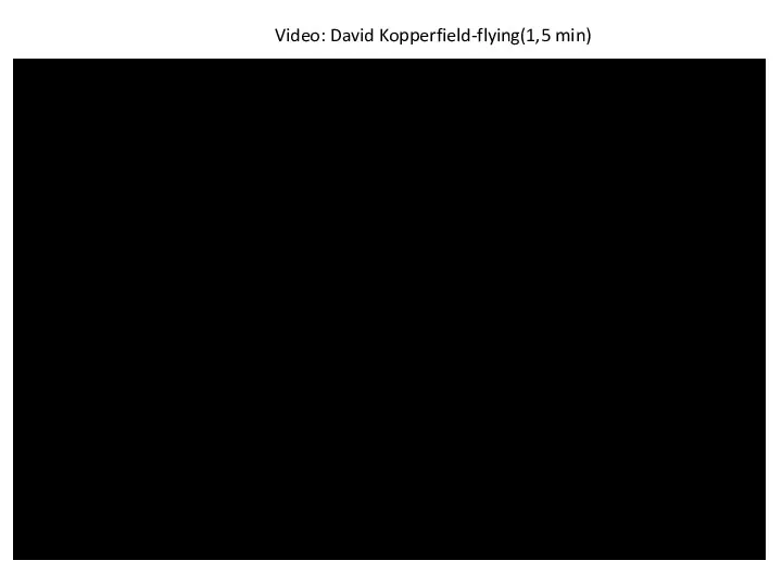Video: David Kopperfield-flying(1,5 min)