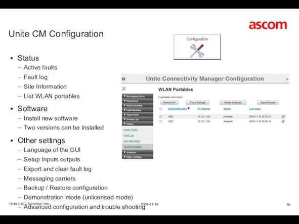 Unite CM Configuration Unite CM – Technical Intro Status Active