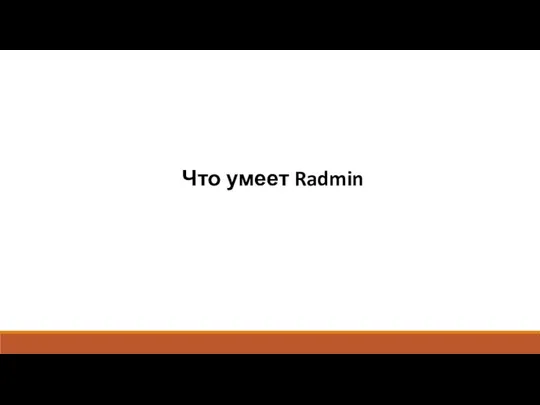 Что умеет Radmin