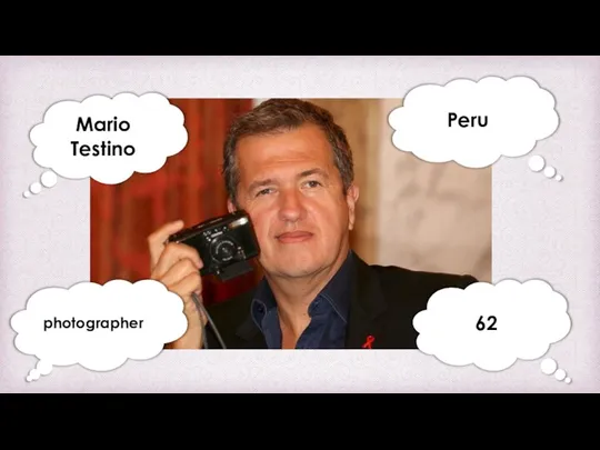 Mario Testino 62 photographer Peru