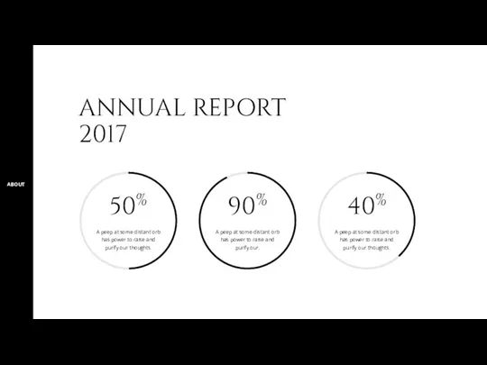 ANNUAL REPORT 2017 ABOUT 40% A peep at some distant