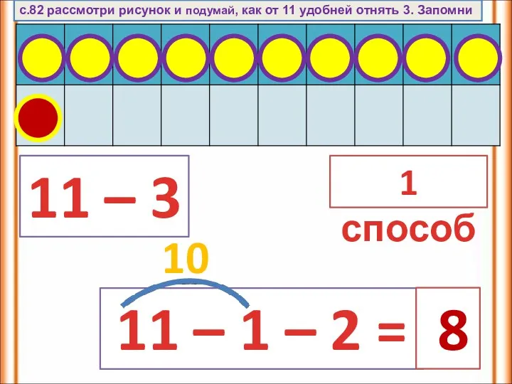 11 – 3 11 – 1 – 2 = 10