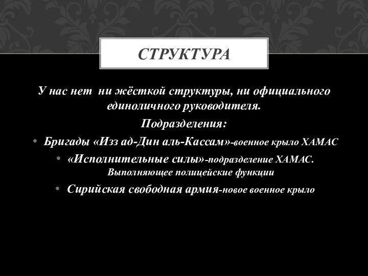 У нас нет ни жёсткой структуры, ни официального единоличного руководителя.