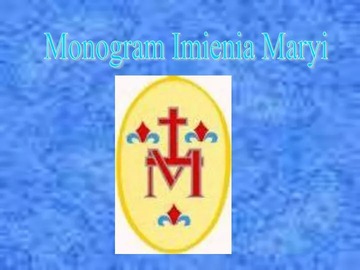 Monogram Imienia Maryi