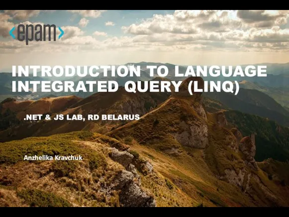 Introduction to Language Integrated Query (LINQ)
