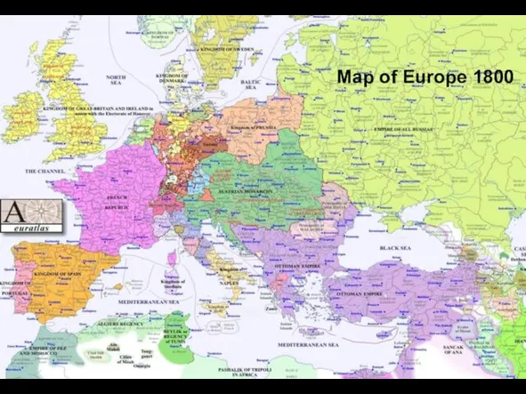 Map of Europe 1800
