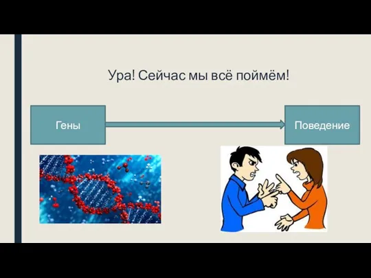 Ура! Сейчас мы всё поймём! Гены Поведение