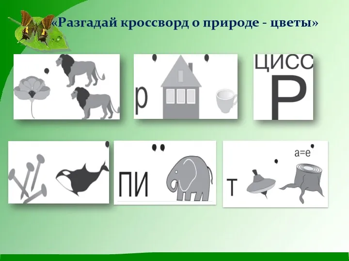 «Разгадай кроссворд о природе - цветы»