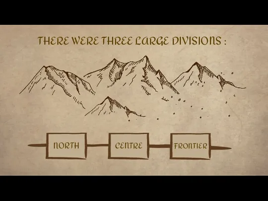 THERE WERE THREE LARGE DIVISIONS :