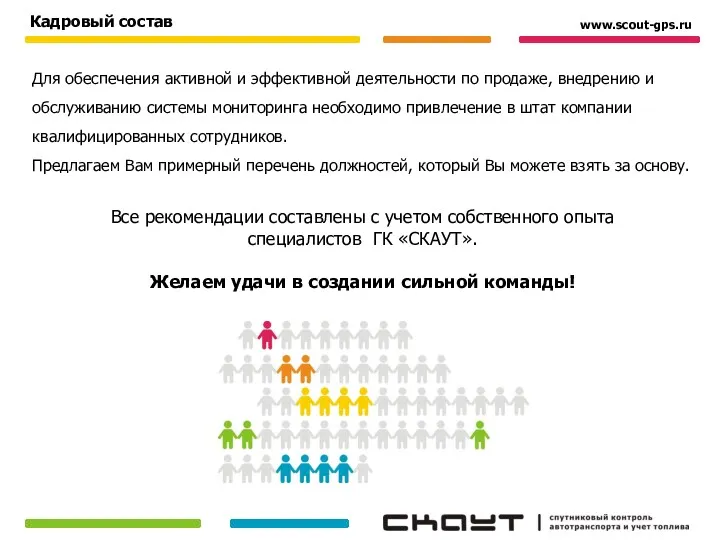 Кадровый состав Для обеспечения активной и эффективной деятельности по продаже,