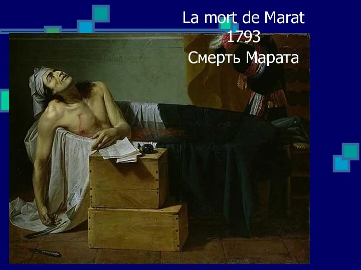 La mort de Marat 1793 Смерть Марата