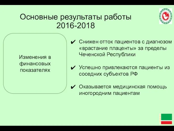 Основные результаты работы 2016-2018 Снижен отток пациентов с диагнозом «врастание